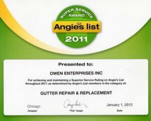 Angies List Super Service Award Gutters 2011 300x240 1