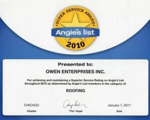 Angies List Super Service Award Roofing 2010 300x240 1