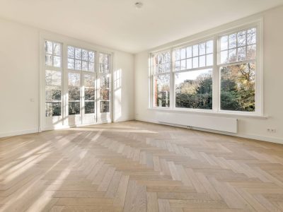 Empty White Room Interior With Windows