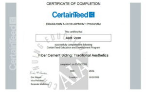 Fiber Cement Siding Traditional Aesthetics Certificate 300x190 1