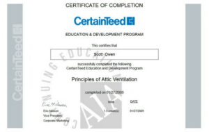 Priciples Of Attic Ventilation Certificate 300x190 1